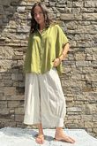 Asher Cap Sleeve Blouse Olive